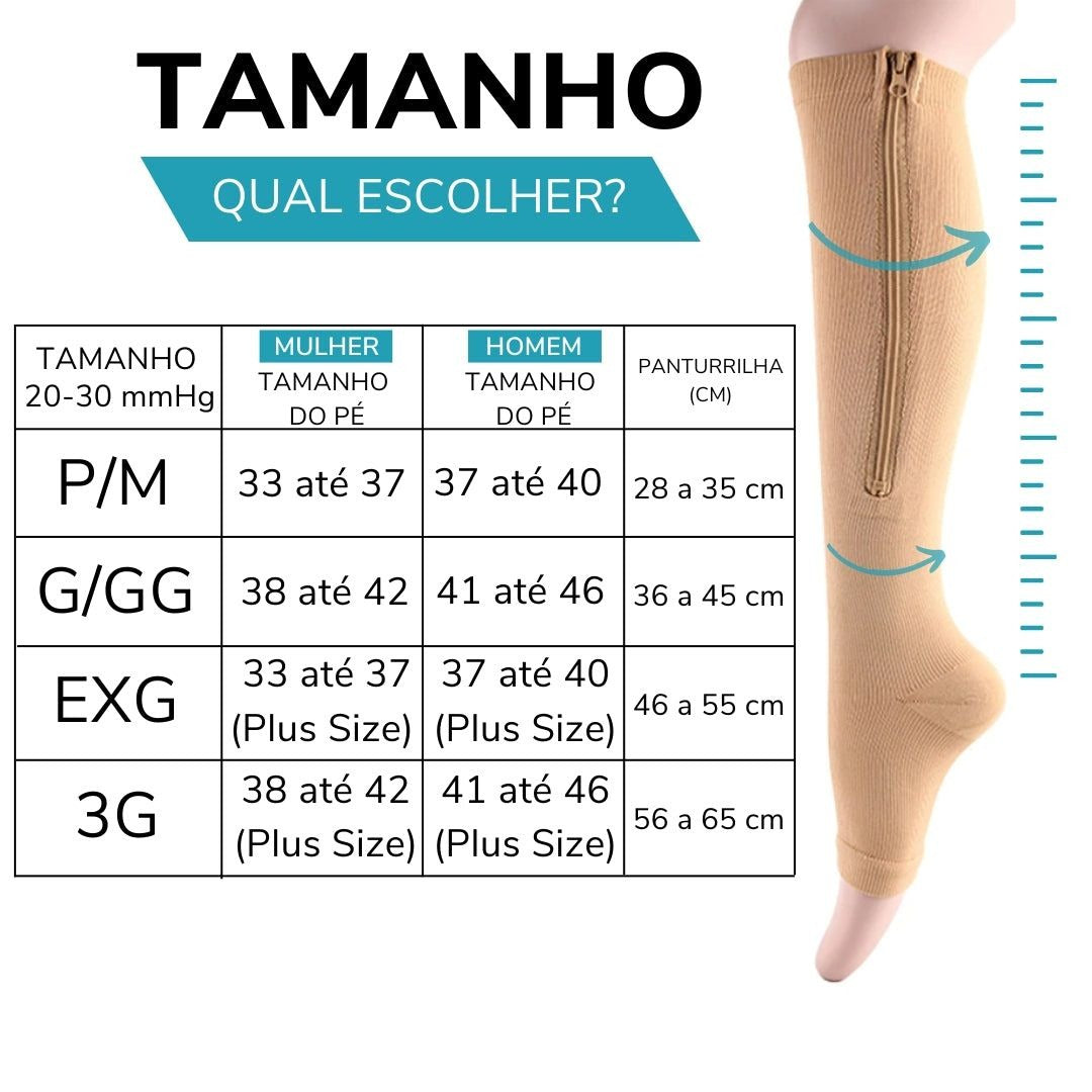 Meia Ortopédica de Compressão com Zíper