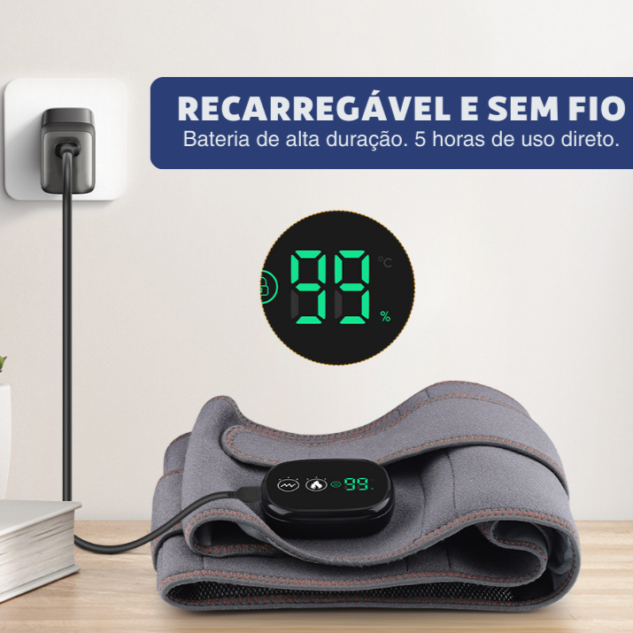 Cinta terapêutica massageadora e aquecimento