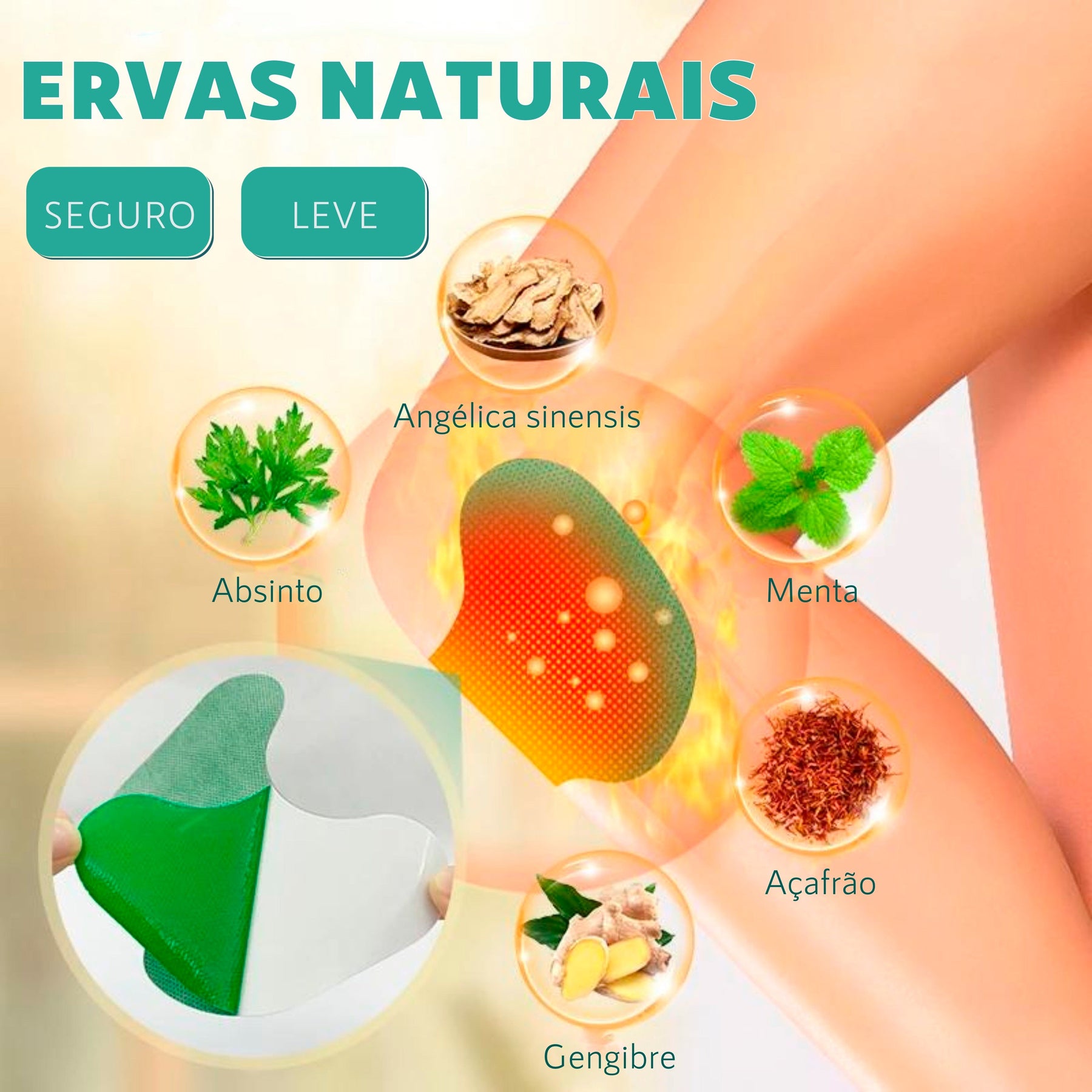 Adesivo para dores no Joelho - Doutor Bem-estar