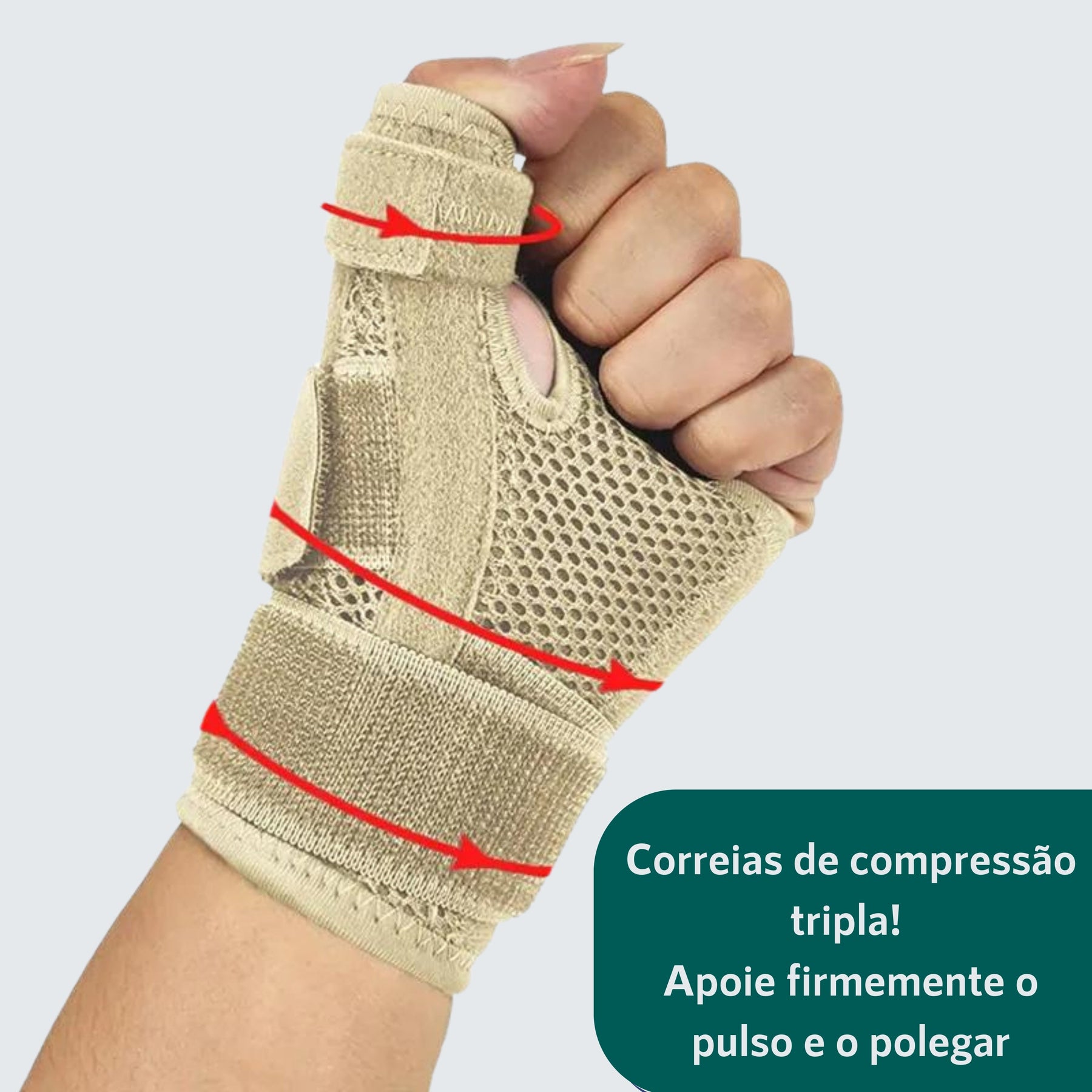 Tala de compressão para mãos