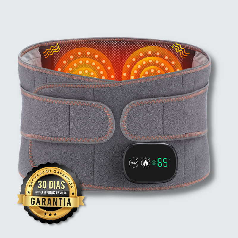 Cinta terapêutica massageadora e aquecimento