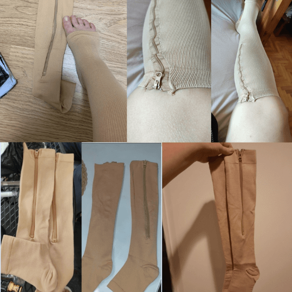 Meia Ortopédica de Compressão com Zíper