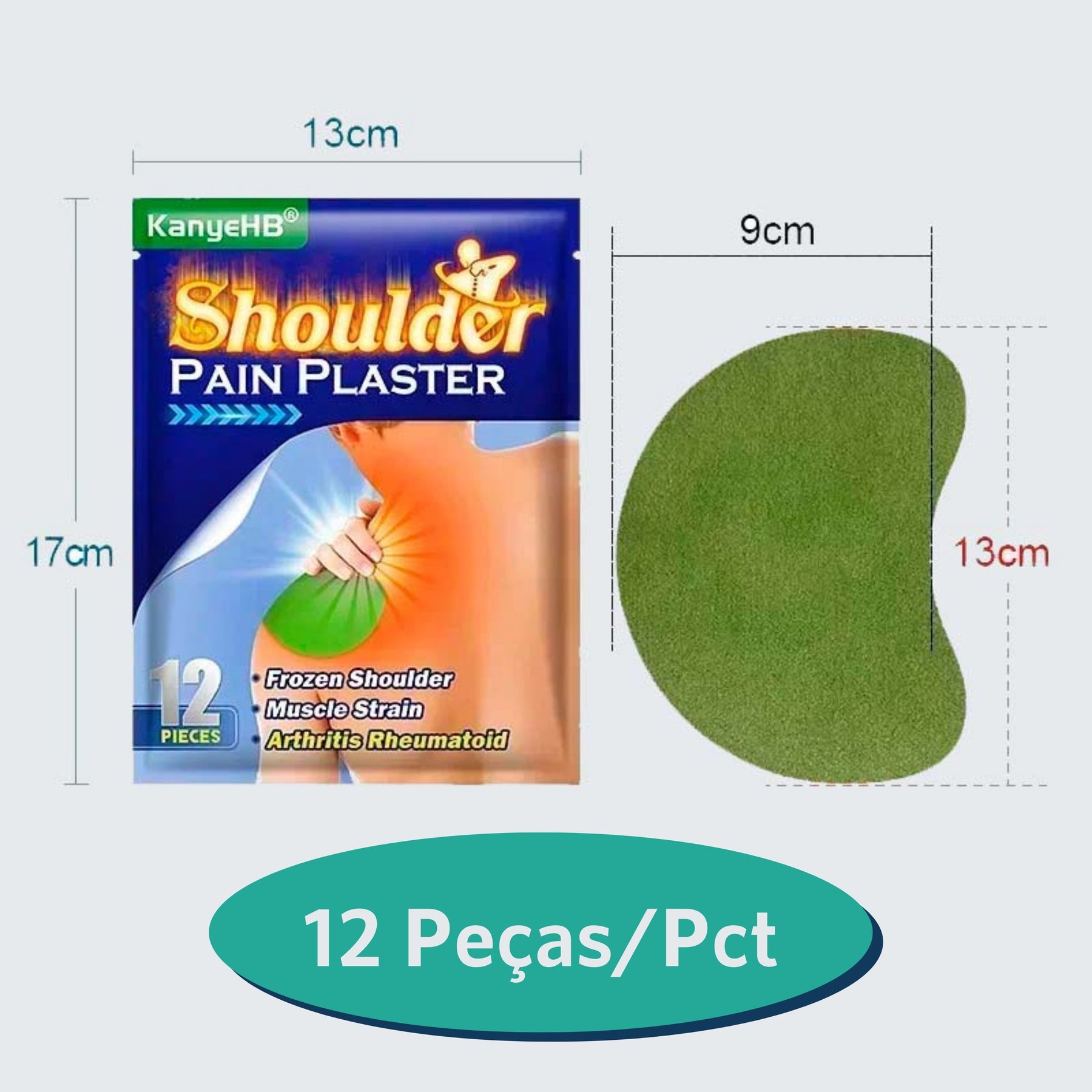 Adesivo Ortopédico para dor nos Ombros (12 Unidades)